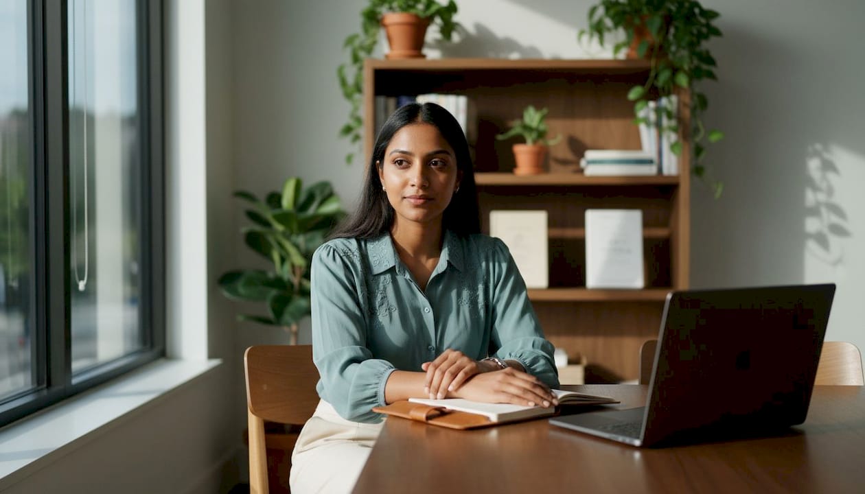 Therapist preparing affordable therapy sessions